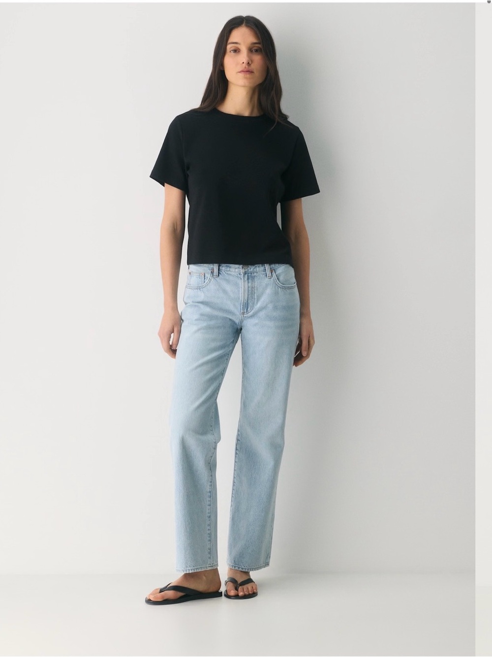 Aritzia Denim Forum The Farrah Low Rise Wide Jean 24 NWT